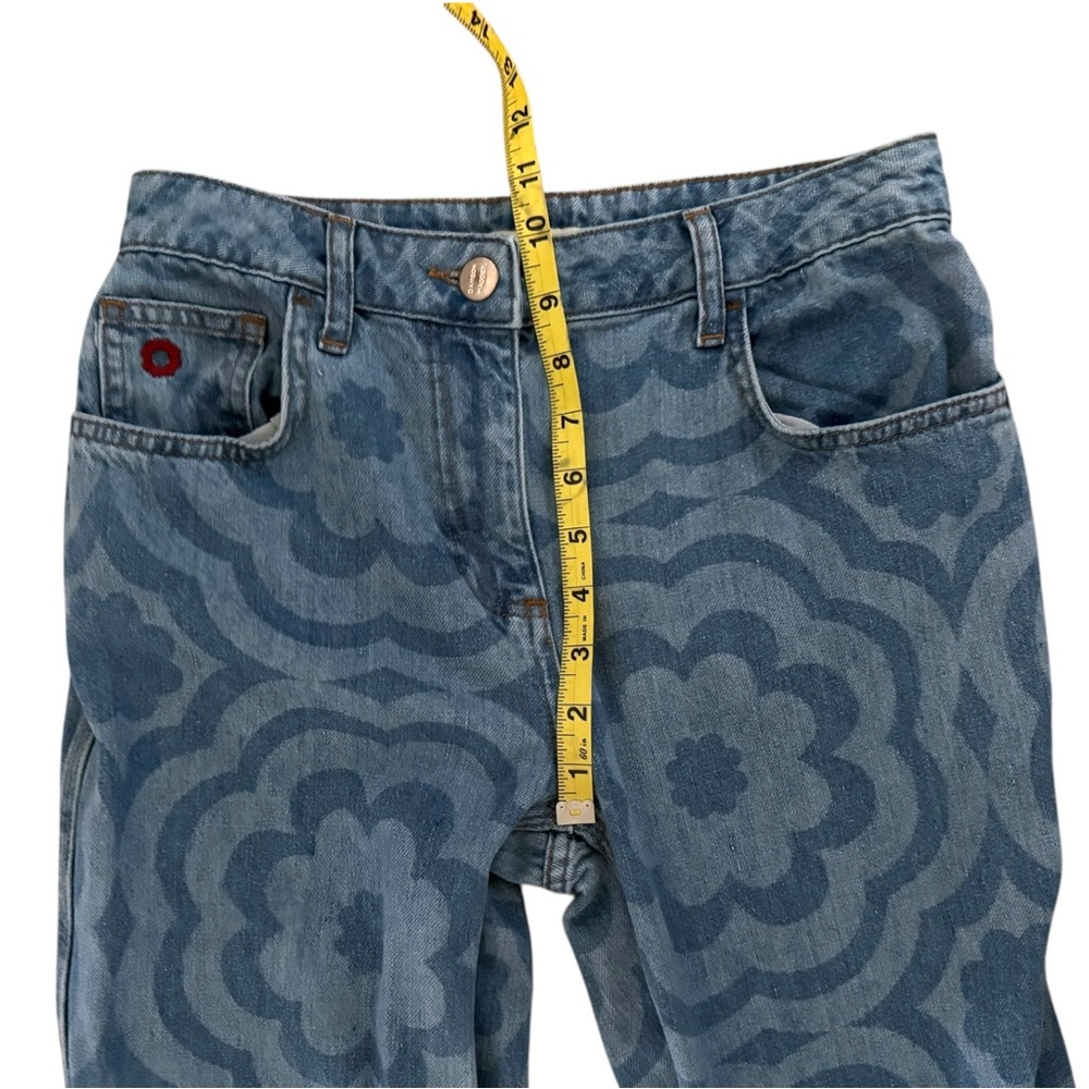 Damson Madder Floral Flower Blue Jeans High Waisted Size 10 UK / 6 US Jean Denim - Picture 6 of 11